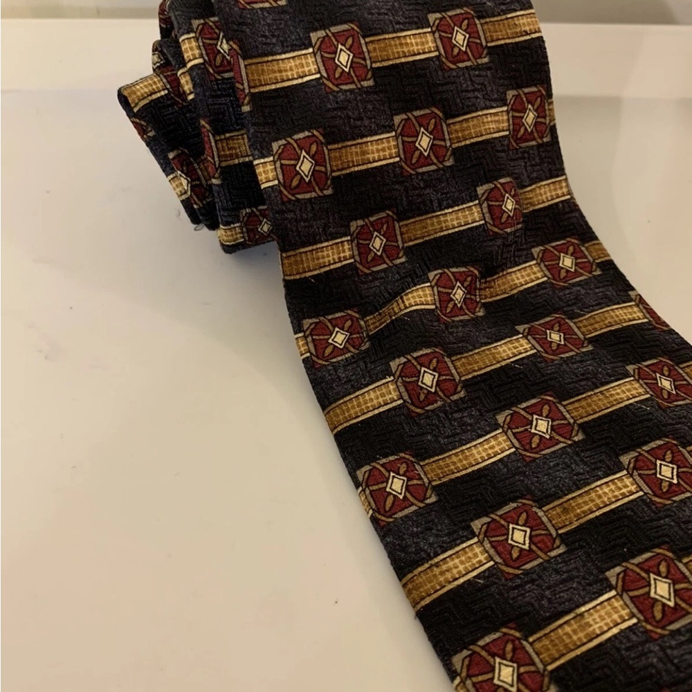Robert Talbott Studio‎ Black and Gold Patterned Tie